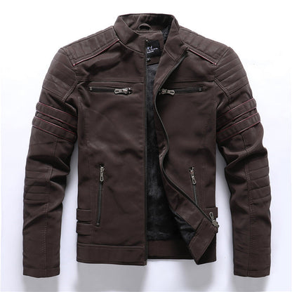 Men's jacket with zip and quilted details