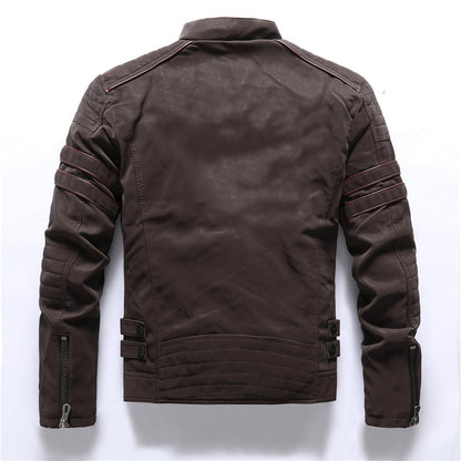 Men's jacket with zip and quilted details