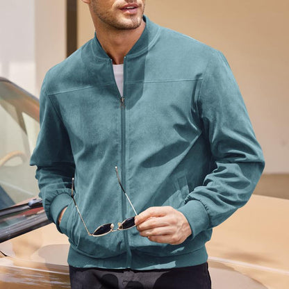Stylish men's zip-up bomber jacket