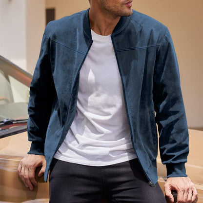 Stylish men's zip-up bomber jacket